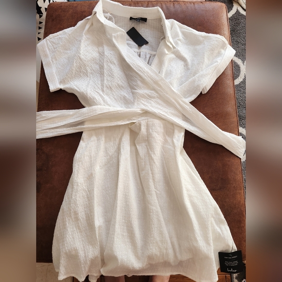 NWT! Lulus Adorable Impression White Midi Dress With Pockets - Picture 1 of 9